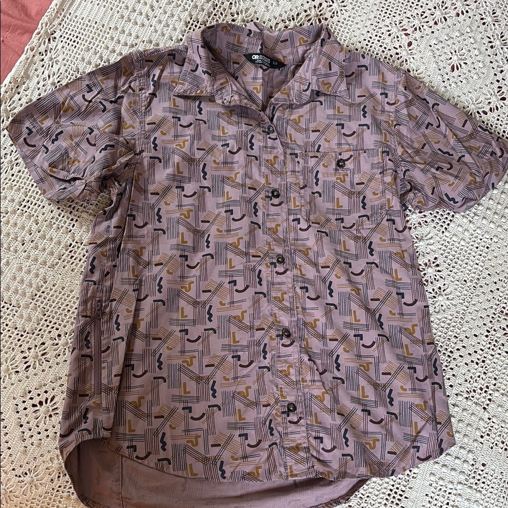 Outdoor Research Purple Casual Button Down Shirt